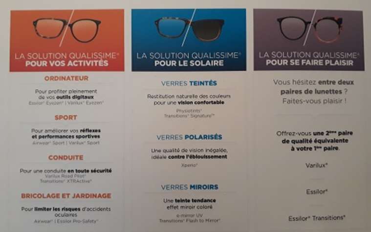 Actualité optique opticien : LES OFFRES QUALISSIME