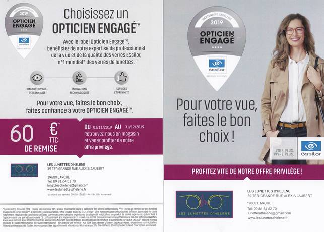 Actualité optique opticien : Offre privilège Opticien Engagé