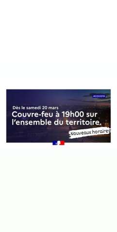 Image actualité Modification des horaires (couvre-feu 19h)