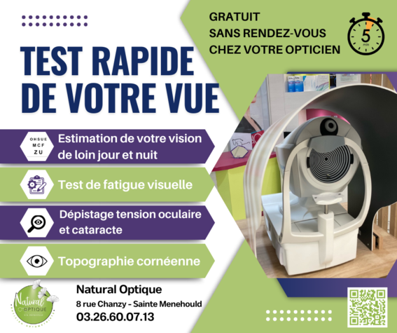 Actualité optique opticien : Test rapide de votre vue