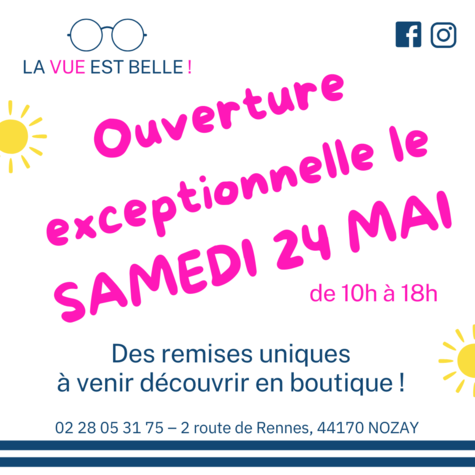 Image actualité OUVERTURE EXCEPTIONNELLE 10H à 18H