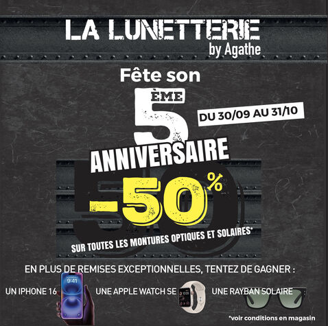 Actualité optique opticien : LA LUNETTERIE A 5 ANS !