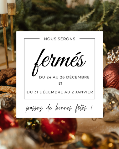 Image actualité Fermeture pendant les fêtes