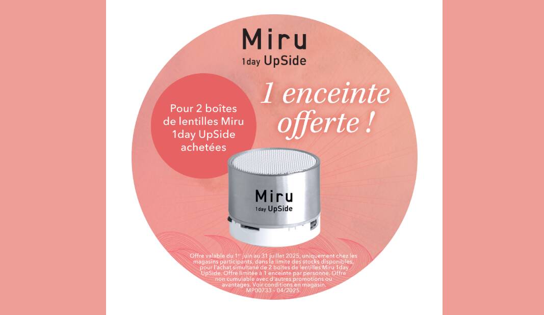 Offre Miru 1 day UpSide