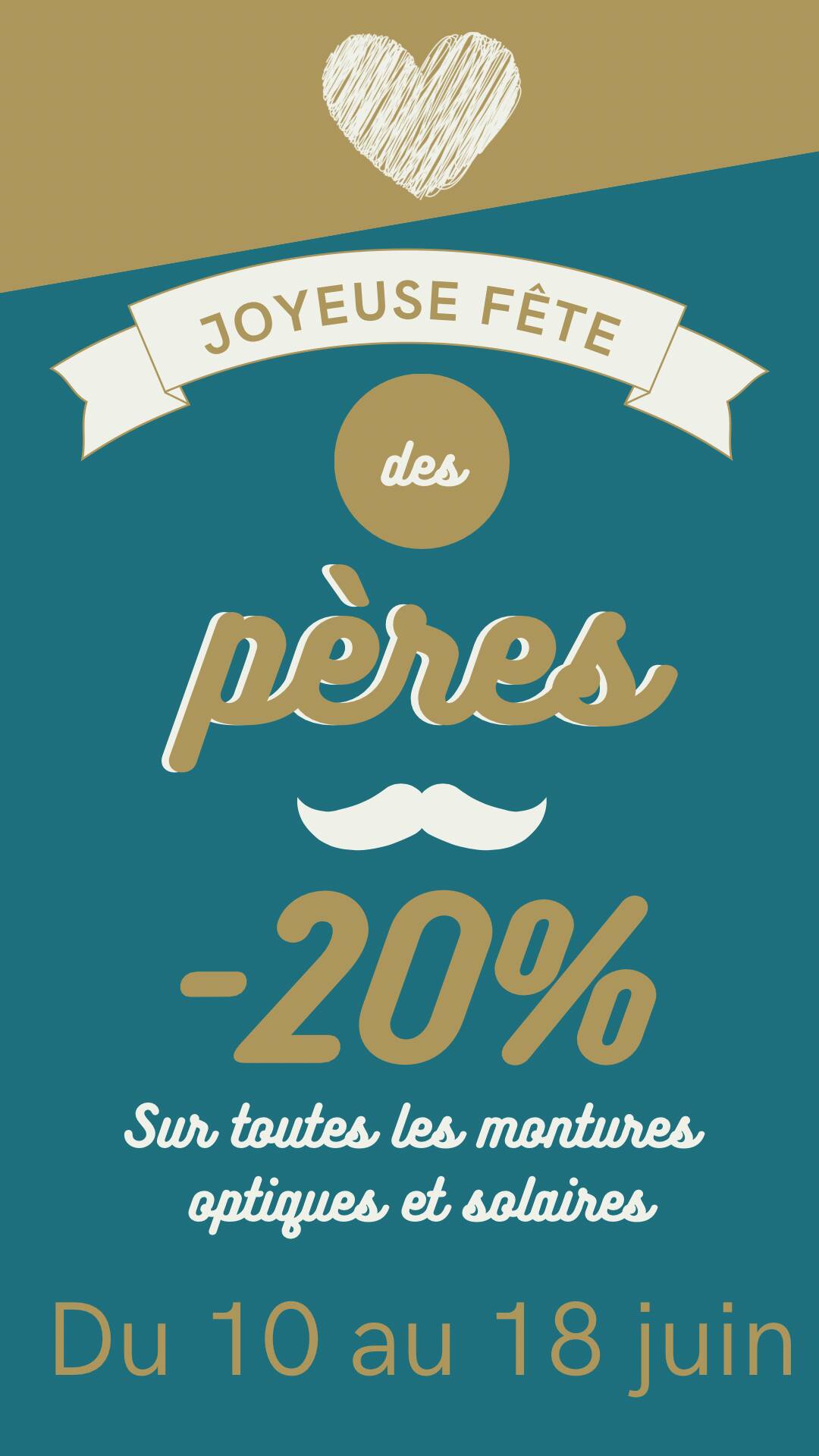 Actualité optique opticien : -20% fête des pères