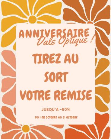 Anniversaire de Vals Optique