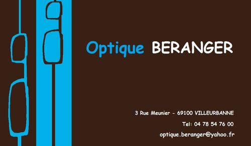 Magasin opticien indépendant OPTIQUE BERANGER 69100 VILLEURBANNE