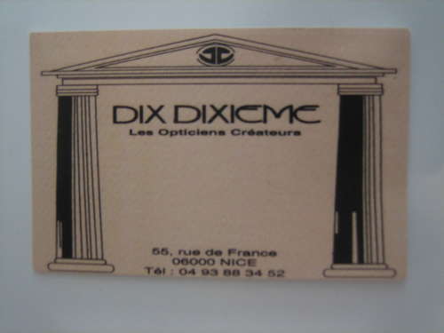 Logo opticien indépendant DIX-DIXIEME 06000 NICE