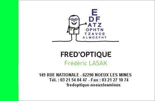 Logo opticien indépendant FRED'OPTIQUE 62290 NOEUX LES MINES