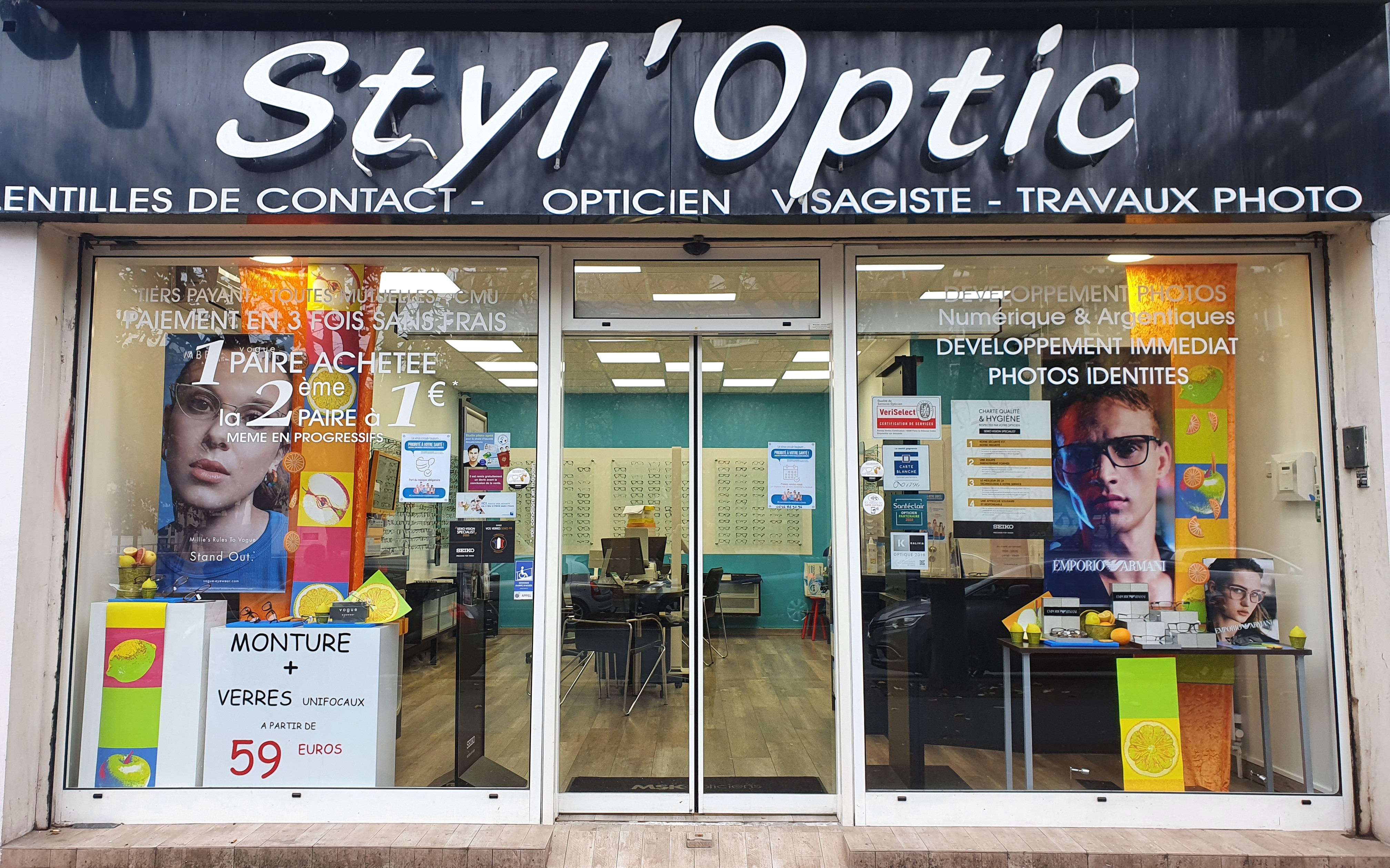 Opticien proposant la marque ORUS VERRES : STYL'OPTIC - MSK OPTICIENS, 5 AV DE L'ABBE ROGER DERRY, 94400 VITRY SUR SEINE
