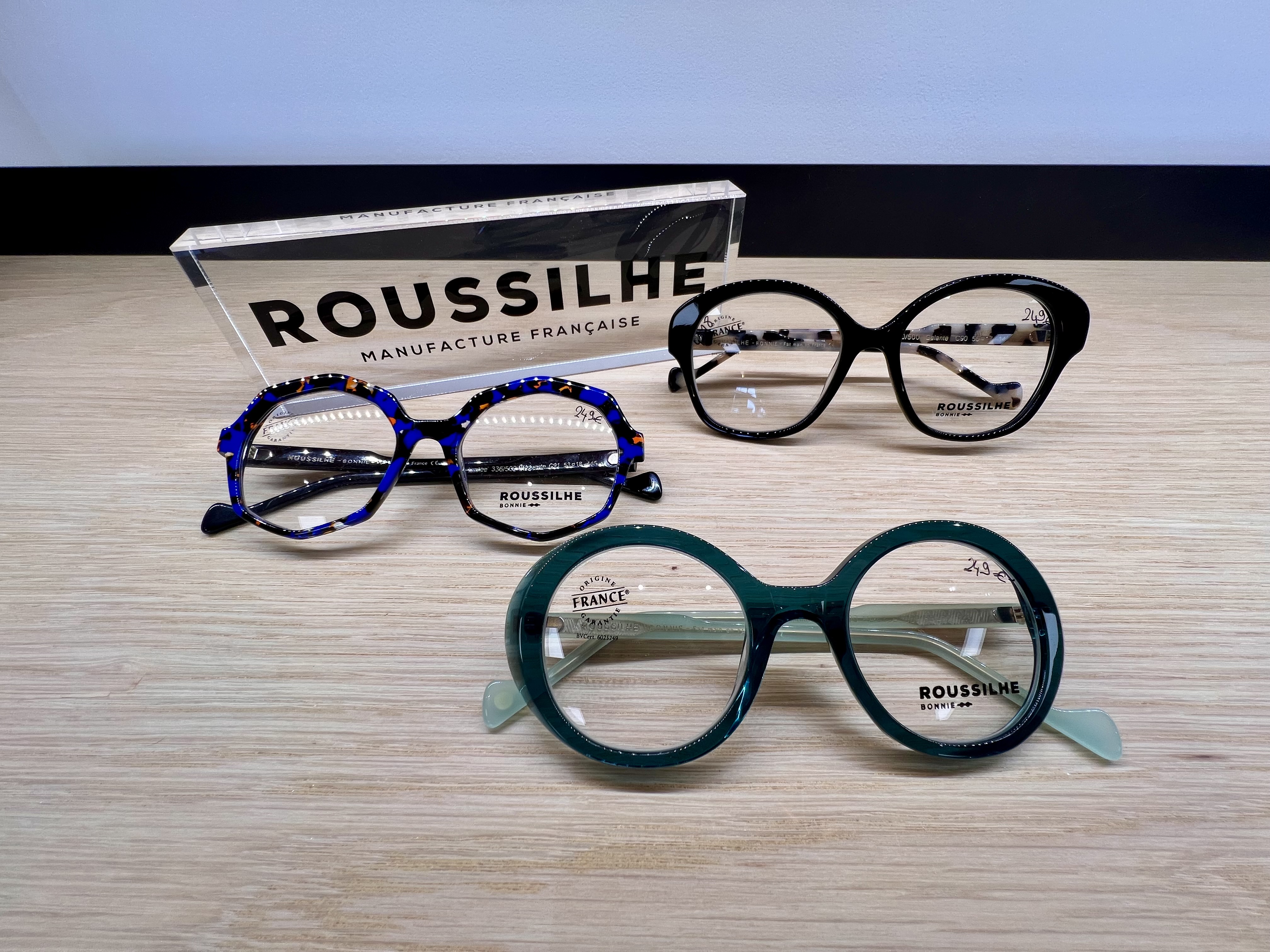 Création ROUSSILHE MANUFACTURE FRANCAISE visible chez MON LUNETIER